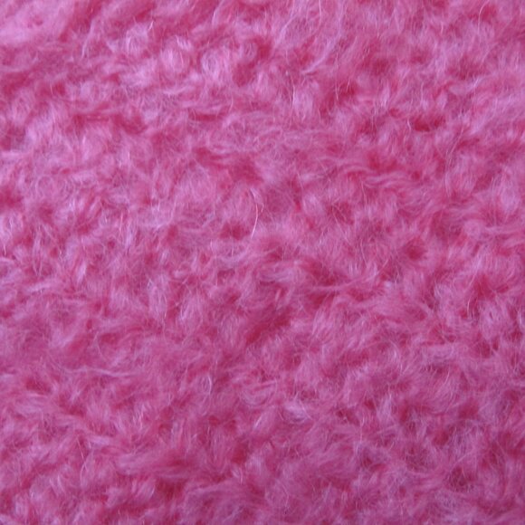 NEW Handmade Bright Pink Mohair Oversized Crop Sweater - Picture 3 of 10